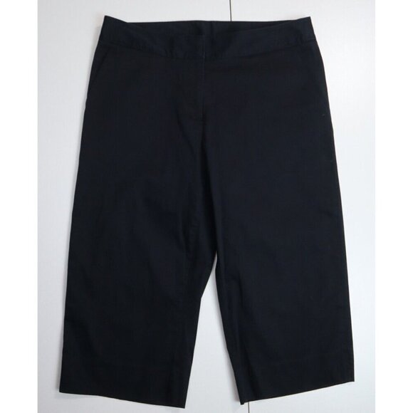 WOMEN'S BLACK KHAKI CHINO CROPPED CAPRI PANTS - JOCKEY - SIZE 10 - Picture 2 of 5